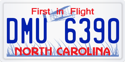 NC license plate DMU6390