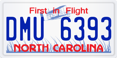 NC license plate DMU6393