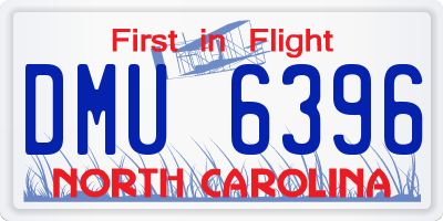 NC license plate DMU6396