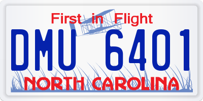 NC license plate DMU6401