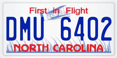 NC license plate DMU6402