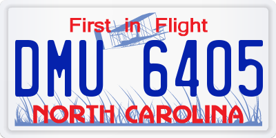 NC license plate DMU6405