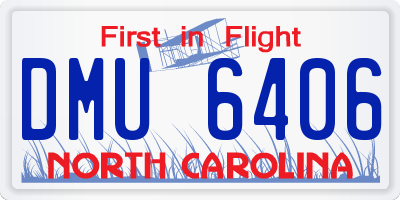 NC license plate DMU6406