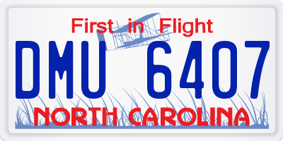 NC license plate DMU6407