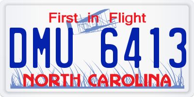 NC license plate DMU6413