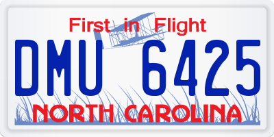 NC license plate DMU6425