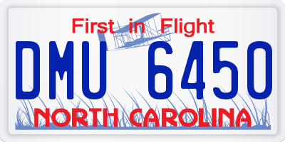 NC license plate DMU6450