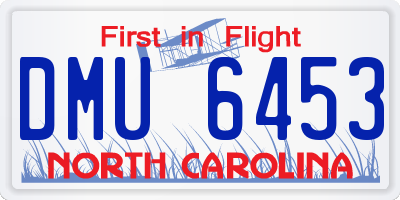 NC license plate DMU6453