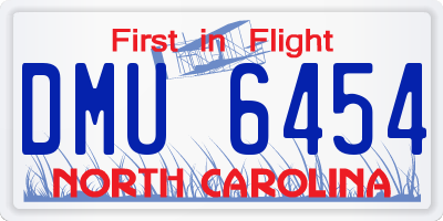 NC license plate DMU6454