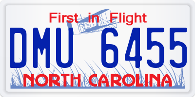 NC license plate DMU6455