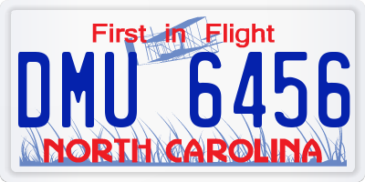 NC license plate DMU6456