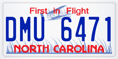NC license plate DMU6471