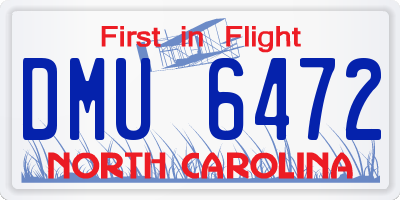 NC license plate DMU6472