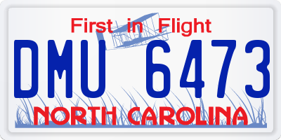 NC license plate DMU6473