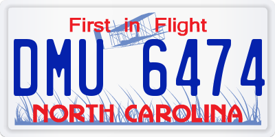 NC license plate DMU6474