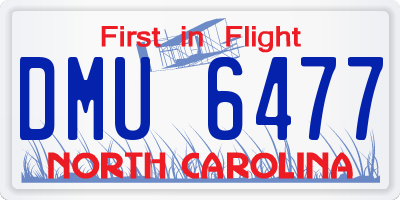 NC license plate DMU6477
