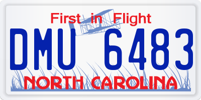 NC license plate DMU6483
