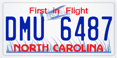 NC license plate DMU6487