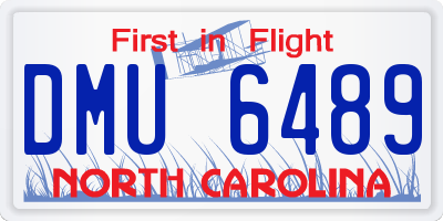 NC license plate DMU6489