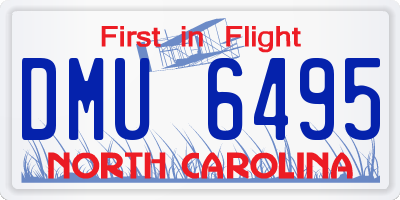 NC license plate DMU6495