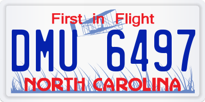 NC license plate DMU6497