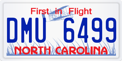 NC license plate DMU6499