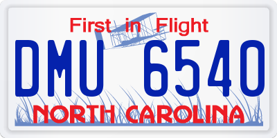 NC license plate DMU6540