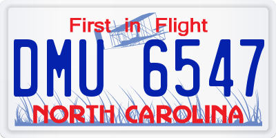 NC license plate DMU6547