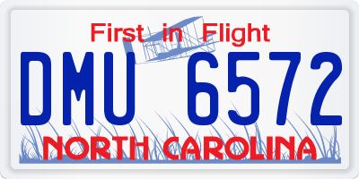 NC license plate DMU6572