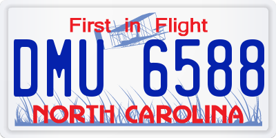 NC license plate DMU6588