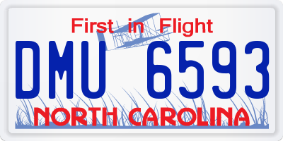 NC license plate DMU6593