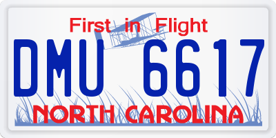 NC license plate DMU6617