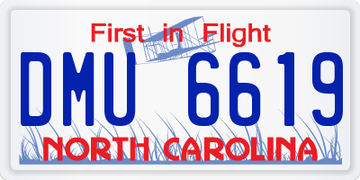 NC license plate DMU6619