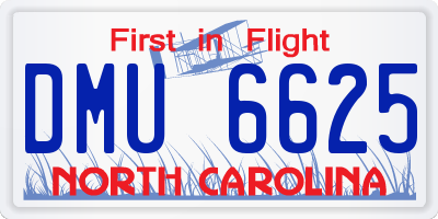 NC license plate DMU6625