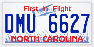 NC license plate DMU6627