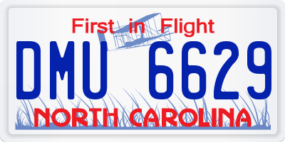NC license plate DMU6629