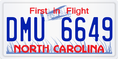 NC license plate DMU6649
