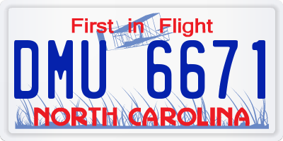 NC license plate DMU6671