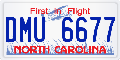 NC license plate DMU6677