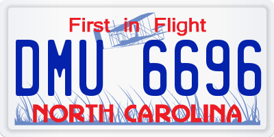 NC license plate DMU6696