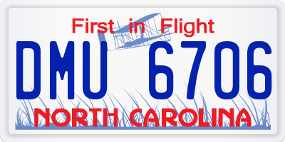 NC license plate DMU6706