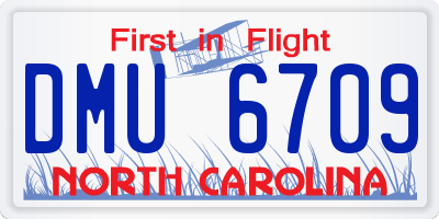 NC license plate DMU6709