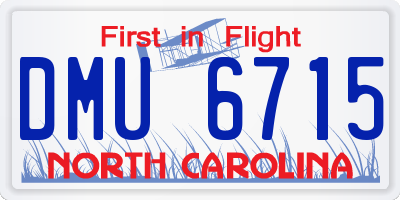 NC license plate DMU6715