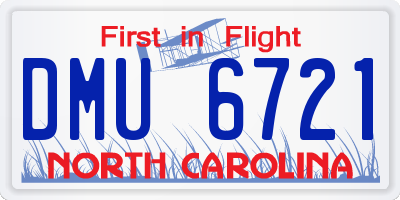 NC license plate DMU6721