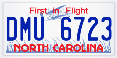 NC license plate DMU6723