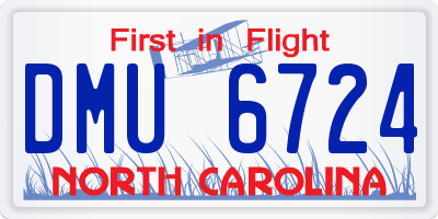 NC license plate DMU6724