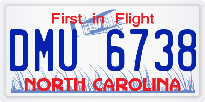 NC license plate DMU6738