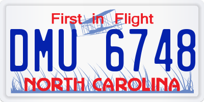 NC license plate DMU6748