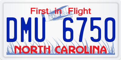 NC license plate DMU6750