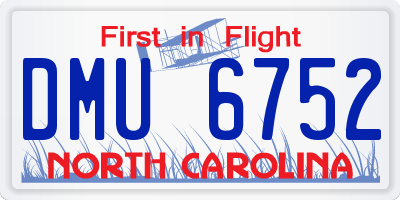 NC license plate DMU6752